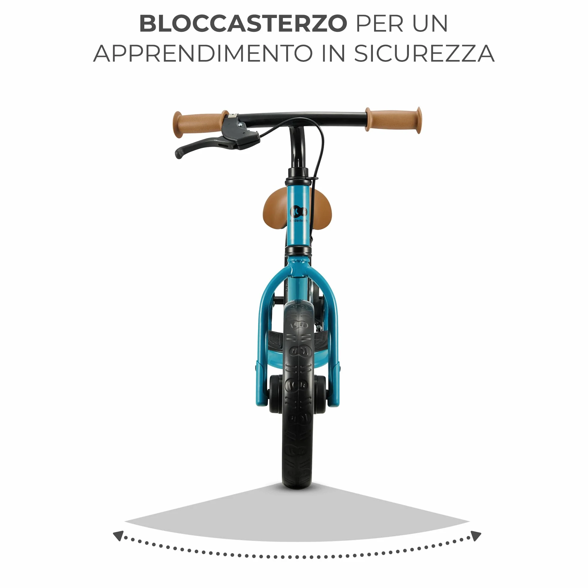 Kinderkraft SPACE2 Bicicletta bambini 3-5 anni, Bici senza pedali, 12 polici ruote, Design sportivo, Regolazione della sella, Montaggio facile, Struttura leggera