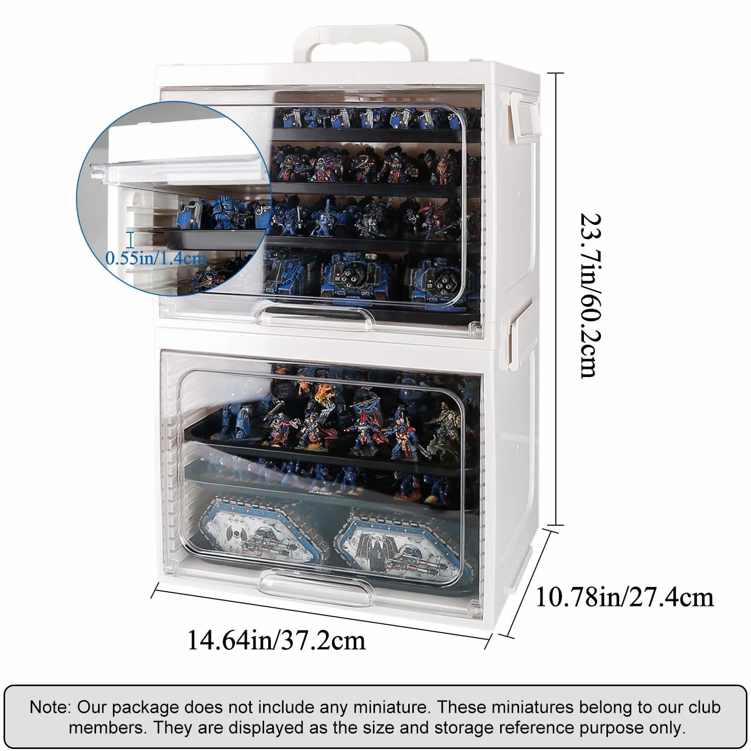 Jucoci Custodia per Miniature Custodia da Trasporto per Miniature (Set da 2 PEZZI)