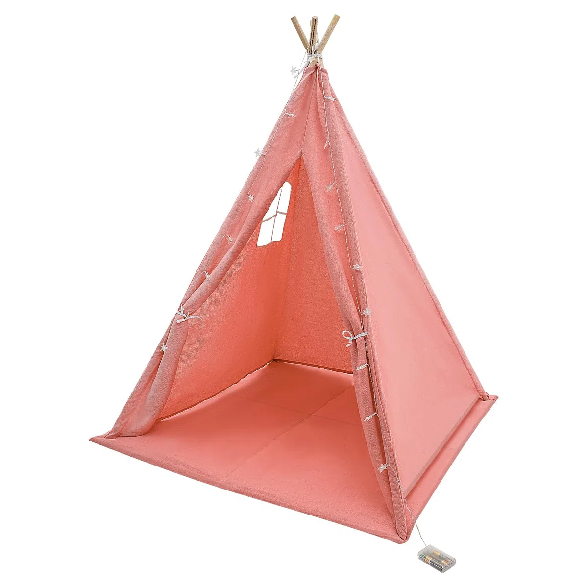 Tipi Tenda per bambini pieghevole in tela 120 x 120 x 140 cm rosa