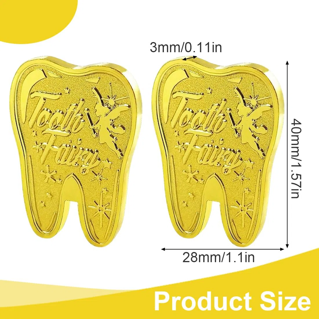 Monete Fata dei Denti d'Oro, Regalo Fatina dei Denti, Set Fata dei Dentini, Moneta Commemorativa