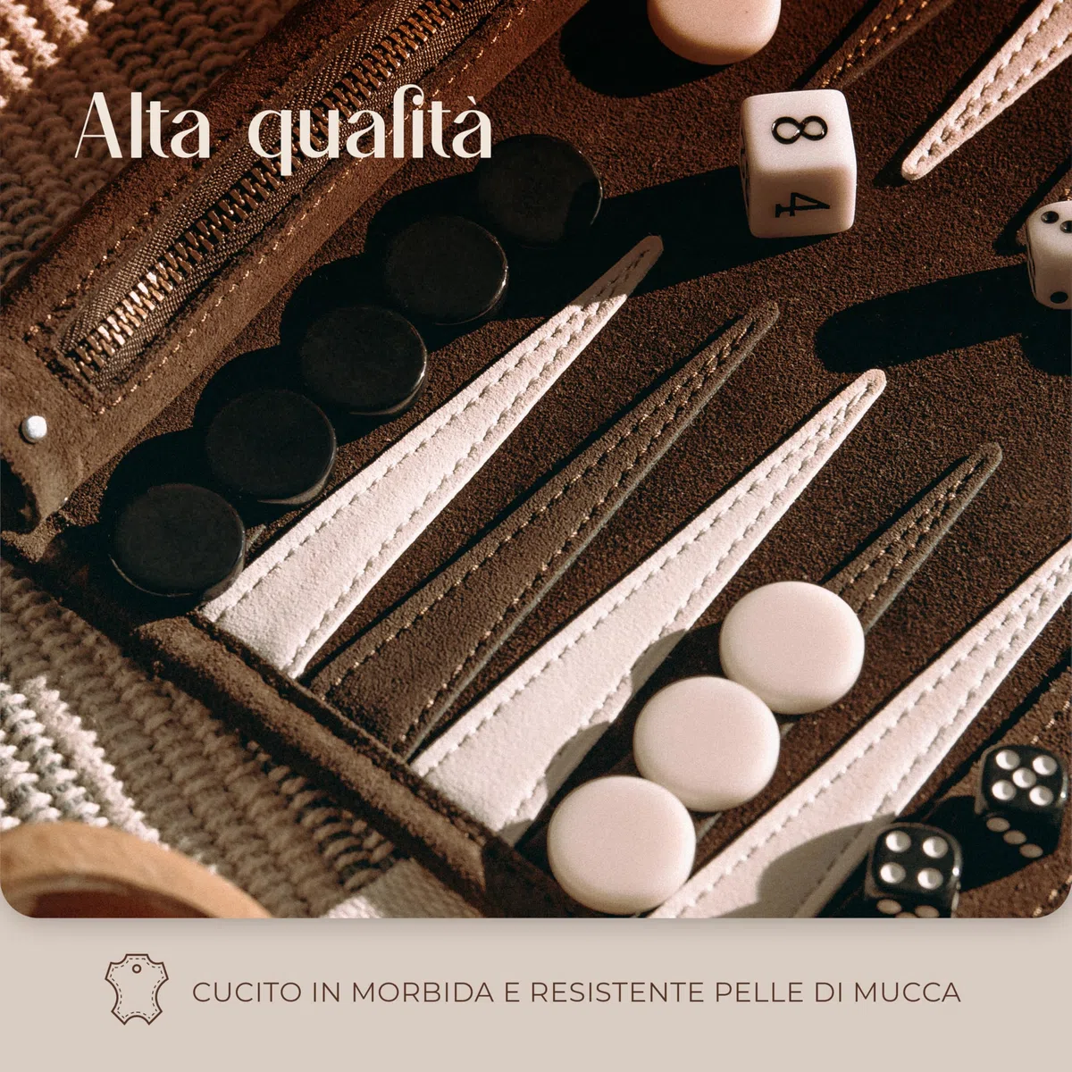 Amari Backgammon Backgammon Travel Travel Travel - Back Gammon, Set di valigie da Backgammon da Viaggio in Pelle