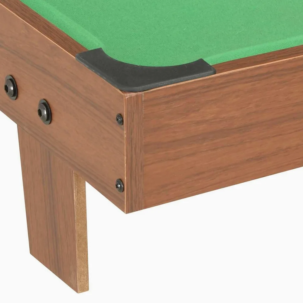Generico Mini Tavolo da Biliardo 3 Piedi 92x52x19 cm Marrone Verde,Articoli Sportivi,Giochi al Coperto,Biliardi,Tavoli da biliardo-91947