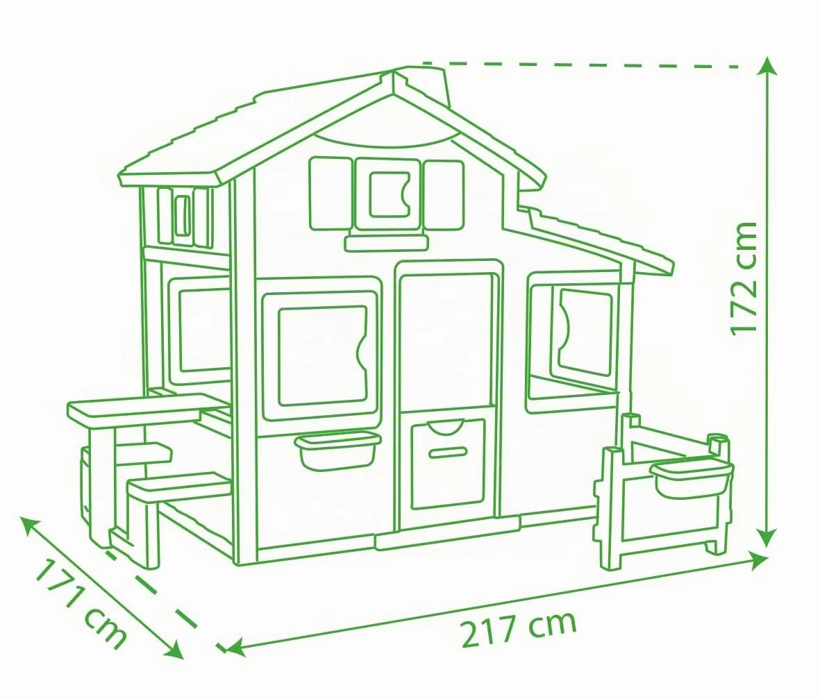 Smoby Neo Friends House Casetta Da Giardino per Bambini Personalizzabile con Accessori Campanello Incluso 3+