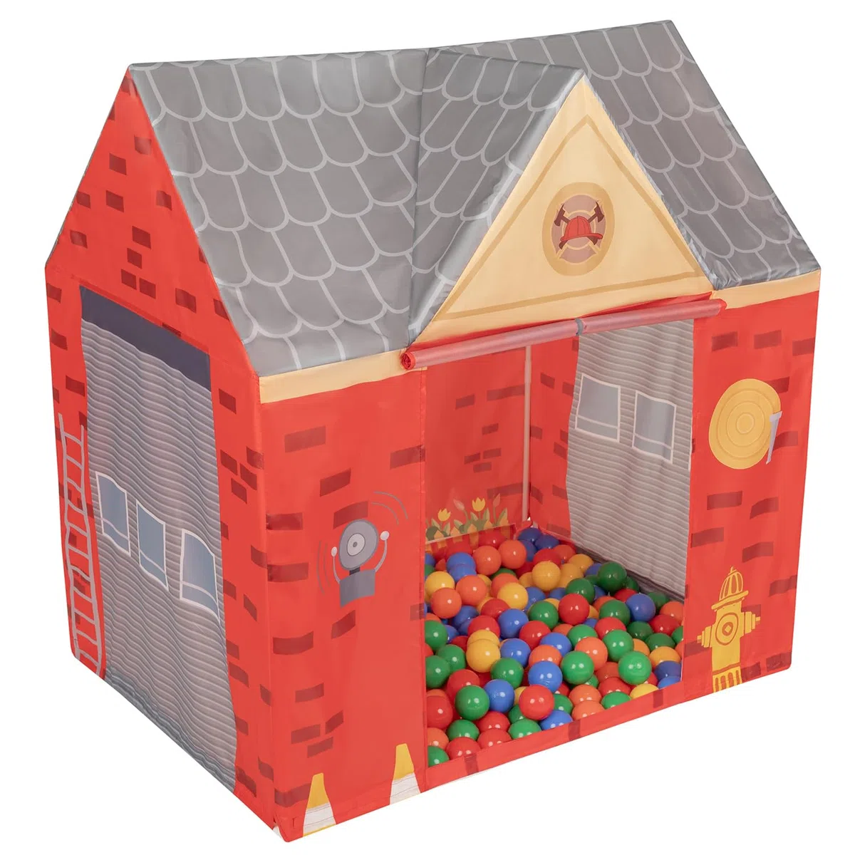 Selonis Tenda Stazione Dei Pompieri Per Bambini Con 100 Palline Casetta Da Gioco Design Realistico