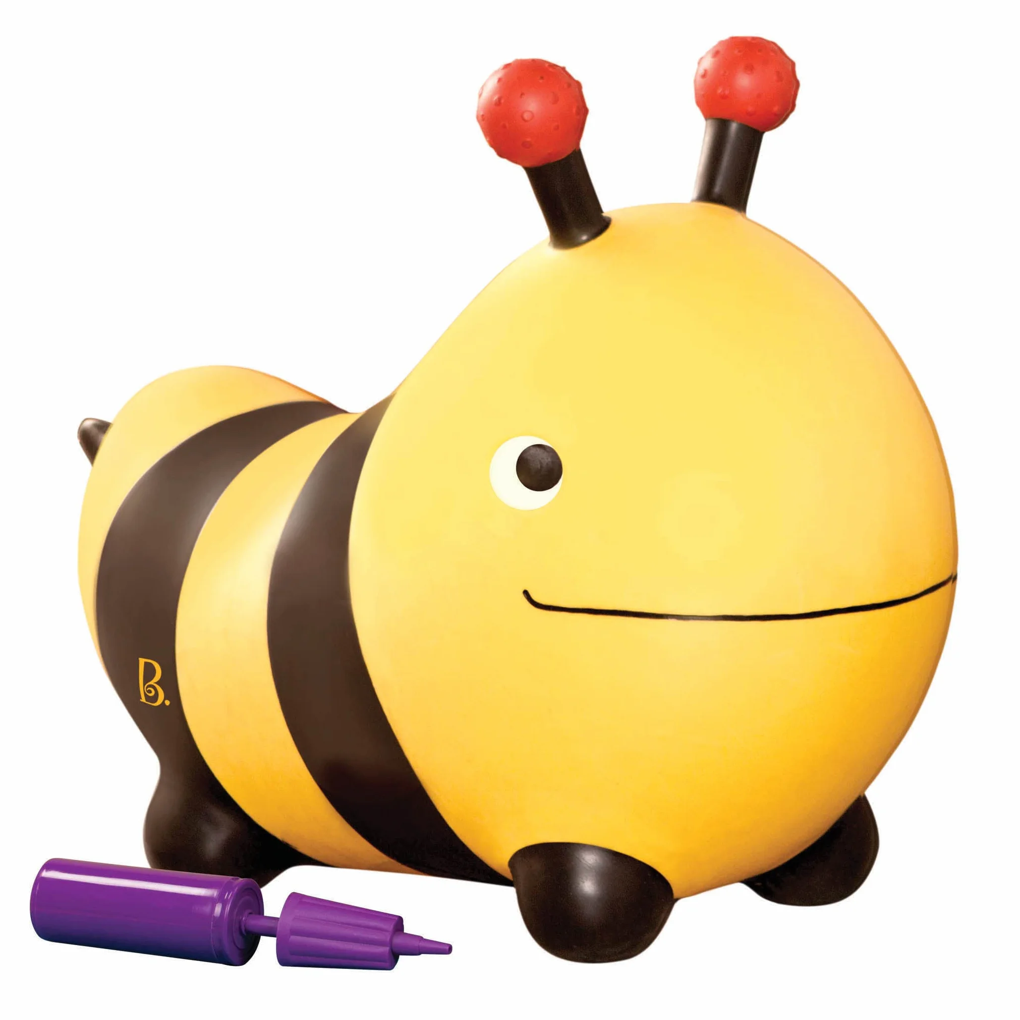 B. toys - Bouncy Boing! - Bizzi - Sdraietta ape cavalcabile - Giocattolo gonfiabile per animali - Salterello gonfiabile per bambini, ragazzi e bambini - Saltare e rimbalzare - Pompa dell'aria inclusa