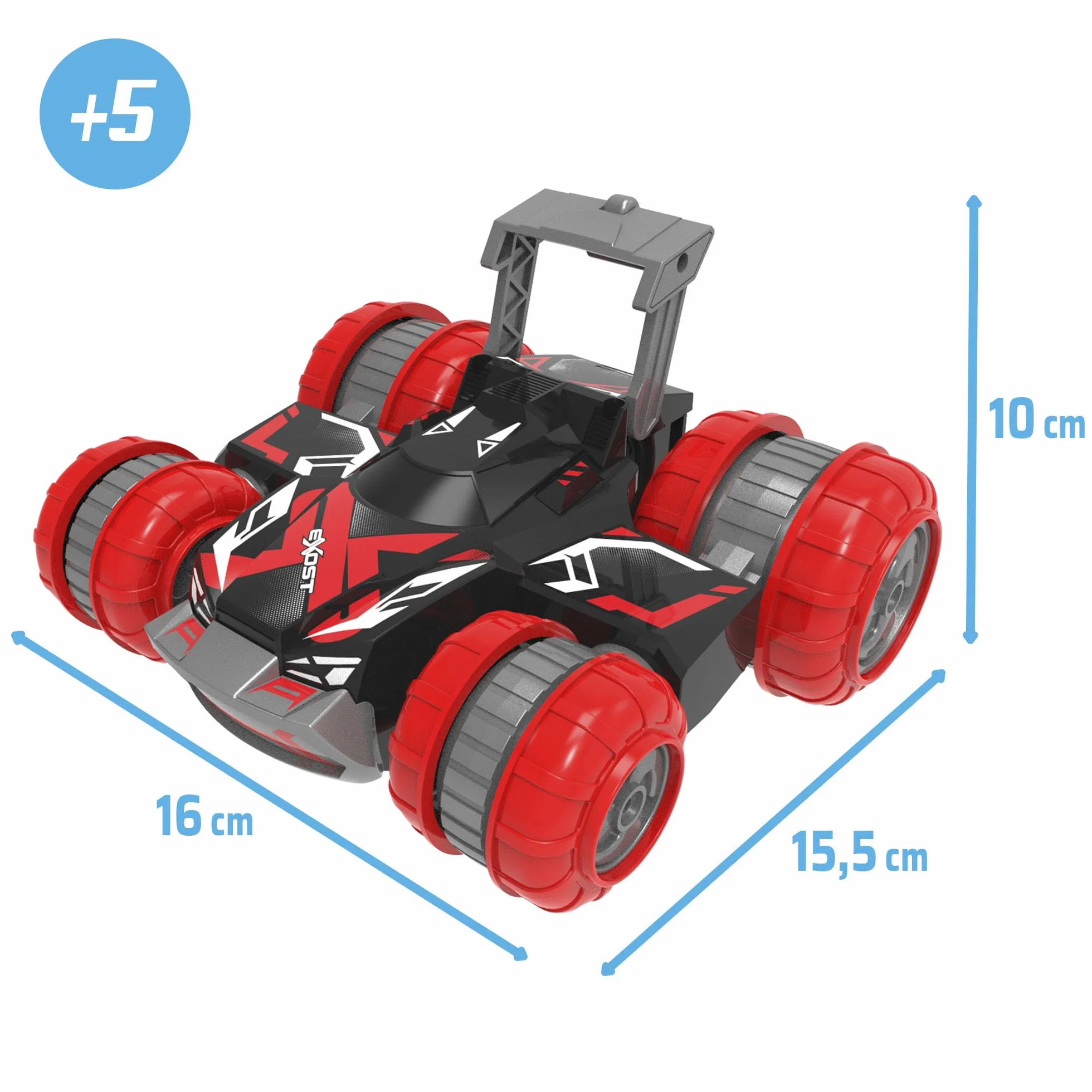 Bizak Exost Turbo Slide, auto acrobatica con ruote girevoli e portata fino a 25 metri + 5 anni (62000271)