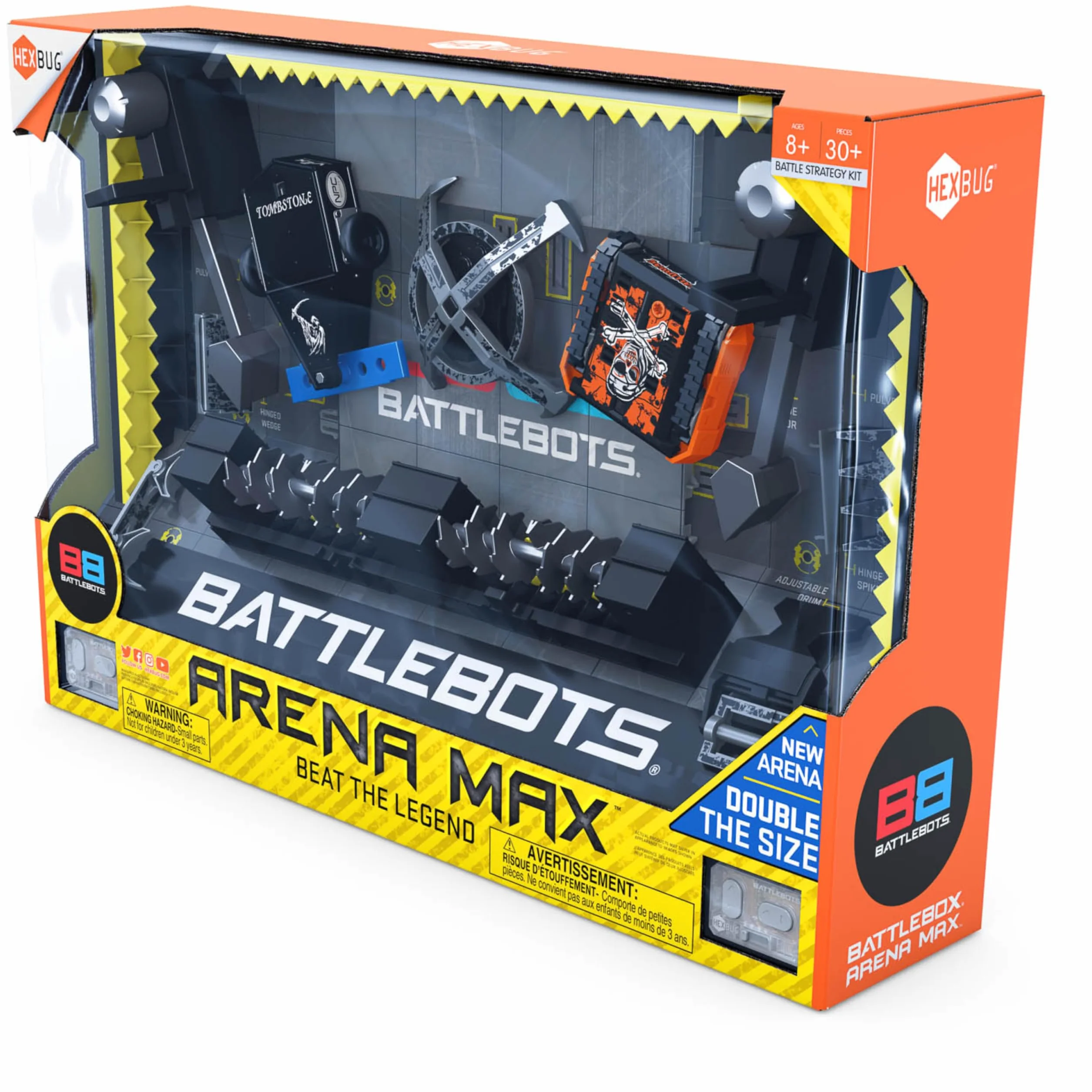 HEXBUG BattleBots Arena Max, Robot Giocattolo telecomandato per Bambini con Oltre 30 Pezzi, Giocattoli STEM per Ragazzi e Ragazze dagli 8 Anni in su, batterie Incluse