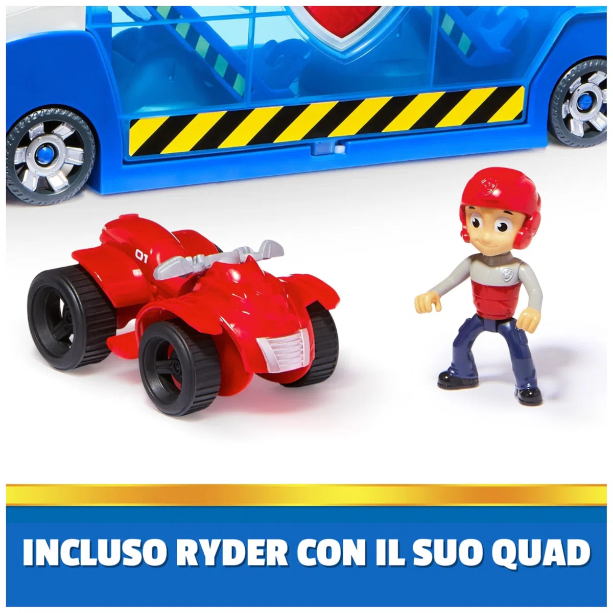 Paw Patrol, PAW Patroller trasformabile con lanciatore per veicoli, luci e suoni, personaggio di Ryder e quad giocattolo, Giocattoli per bambini e bambine da 3 anni in su