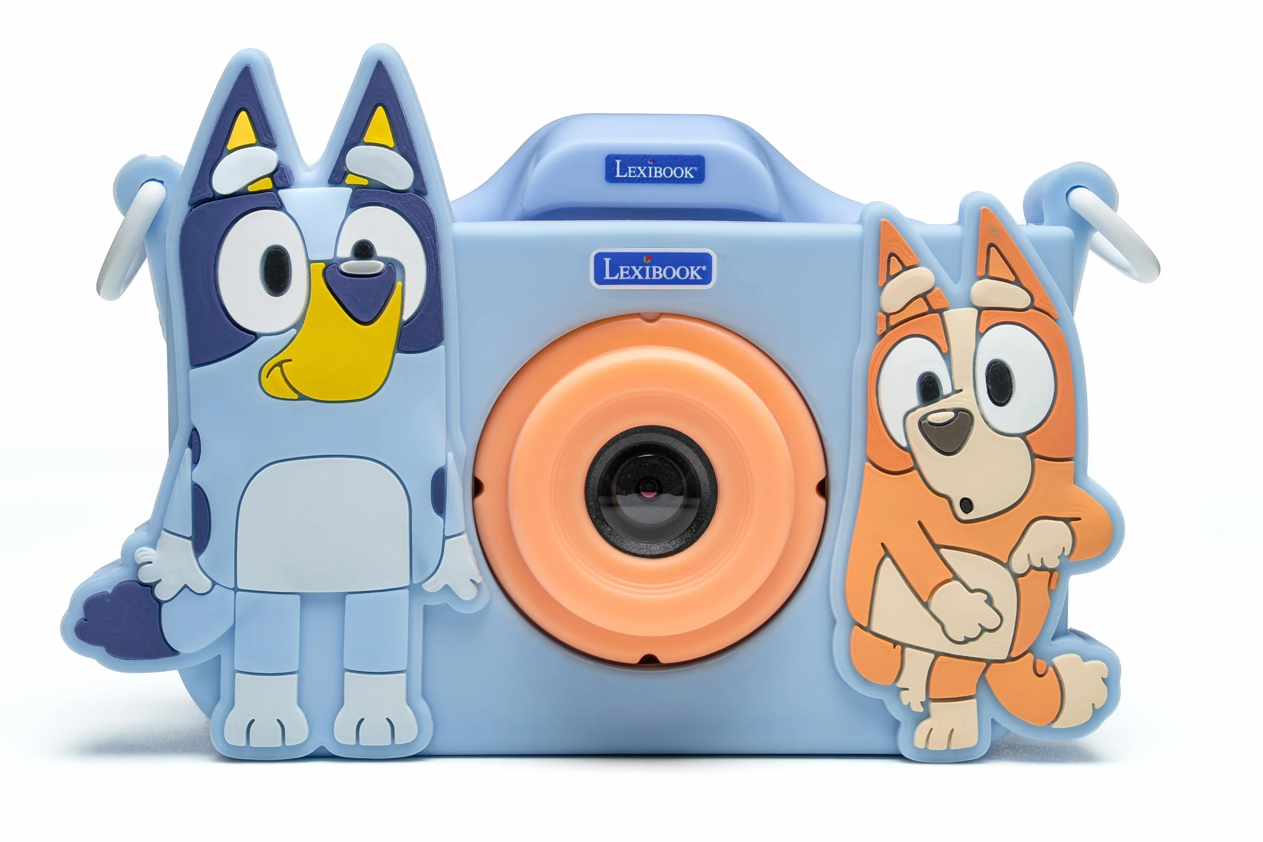 Lexibook Bluey, fotocamera 4-in-1 per bambini con protezione, funzioni foto, video, MP3 e giochi, 15 cornici per personalizzare le tue foto, include scheda di memoria da 8 GB, DJ078BY