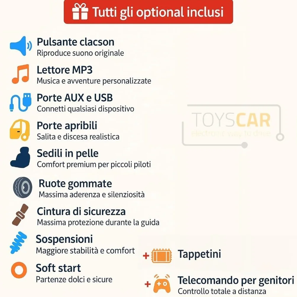 Audi TT RS Roadster Auto Elettrica Per Bambini 12V TOYSCAR Bianca Doppio Motore