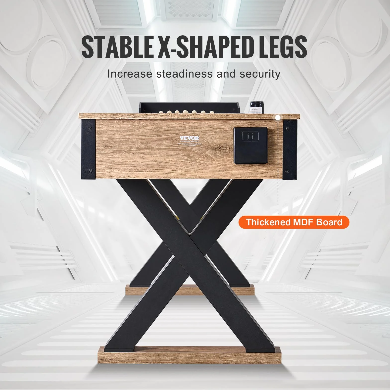 VEVOR Tavolo da Shuffleboard 274 cm per Giochi da Tavolo Giochi a Gruppo, Set Gioco di Shuffleboard Bowling 2 in 1, con Campo da Gioco Antigraffio, Gambe, 8 Dischi, Set da Bowling da Tavolo, Feste