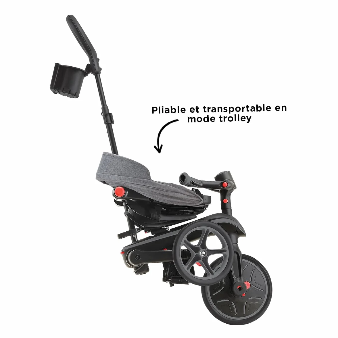 Globber - Triciclo Explorer 4 in 1 - Triciclo pieghevole ed evolutivo in stile draisiano per bambini dai 10 mesi ai 5 anni