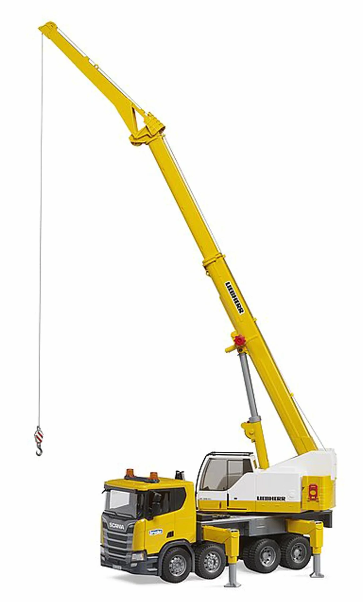 bruder 03571 - Scania Super 560R autogru Liebherr con modulo luci e suoni, veicoli, veicolo da costruzione, autogru, camion, giocattoli dai 4 anni in su | plastica ABS