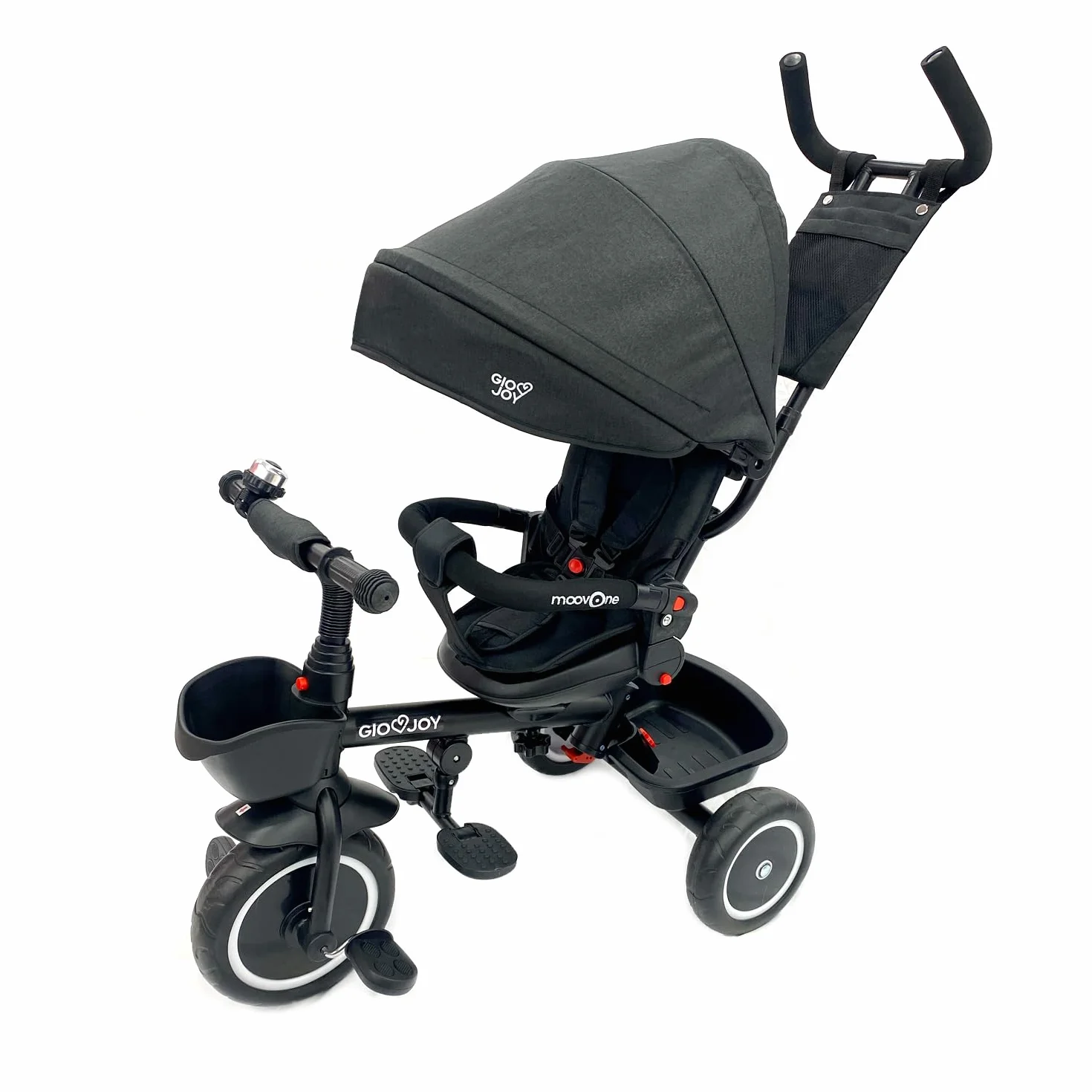 Triciclo Evolutivo Moov-1 4-in-1 per Bambini dai 18 mesi (Nero)