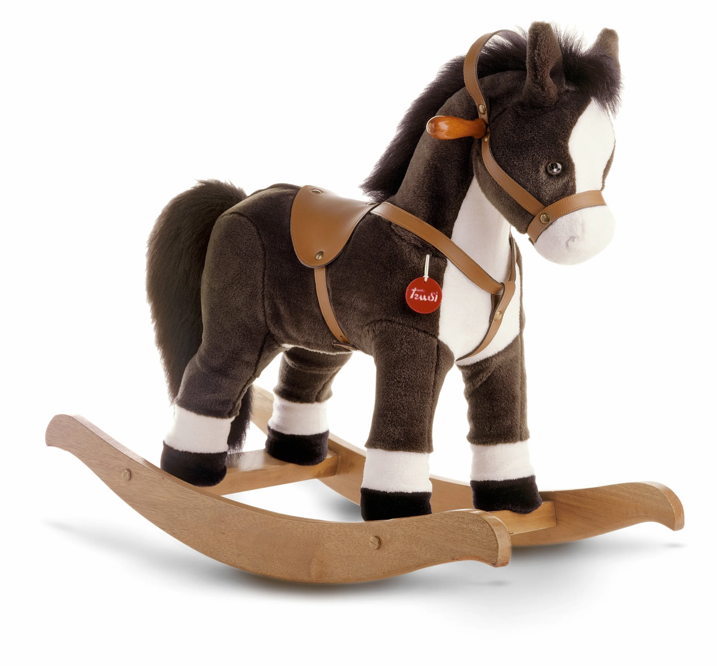 Cavallo Cavalcabile marrone | Dondolo giocattolo bambini Peluche | Trudi | 34x58x78 | JUMBO | Rocking Animals | modello 29708