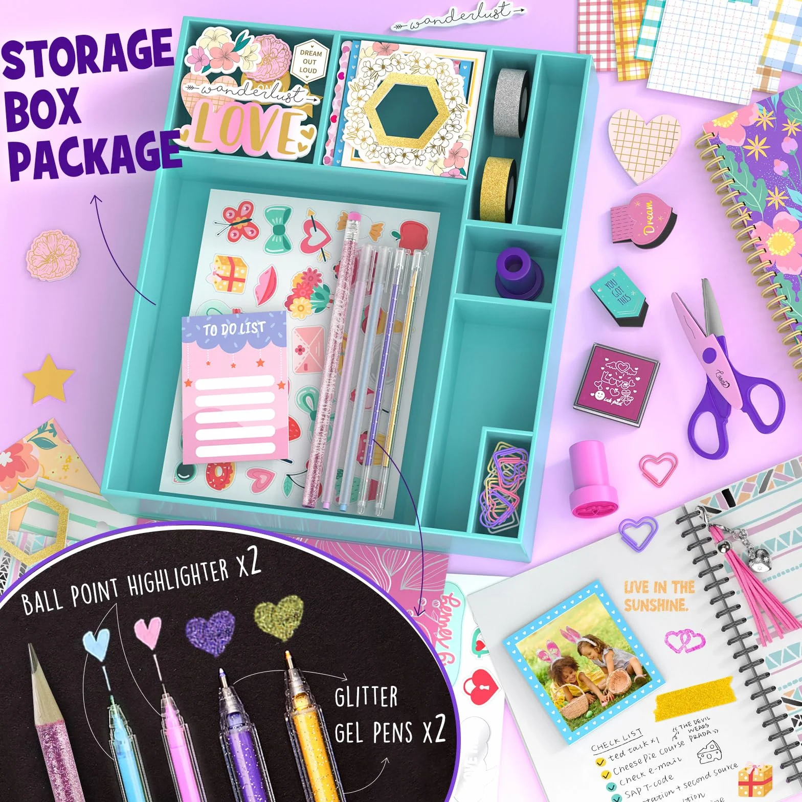 LAOESE Kit diario fai-da-te 2 pezzi - Regali per ragazze 8-14 anni - Idee regalo compleanno - Arti e mestieri bambini