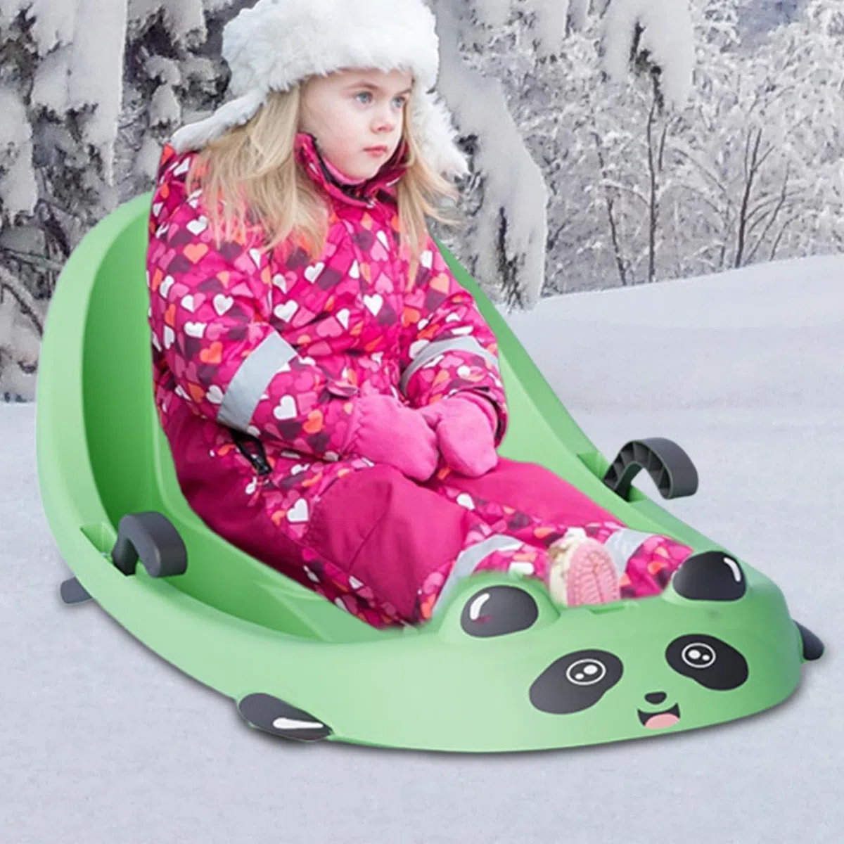 Slitta per bambini, slitta invernale per bambini,Slitta orientabile per bambini piccoli - Slittino da neve con fune e cintura di sicurezza per bambini, ragazzi e famiglie