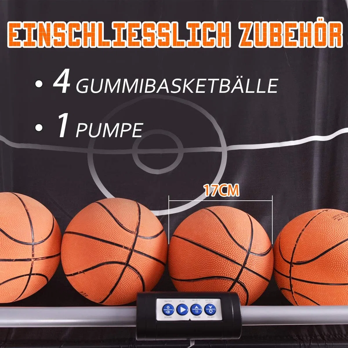 FANTASK- Giochi elettronici di Basket, Colore Grigio, 203 x 110 x 206cm, 38225WHSP-VC