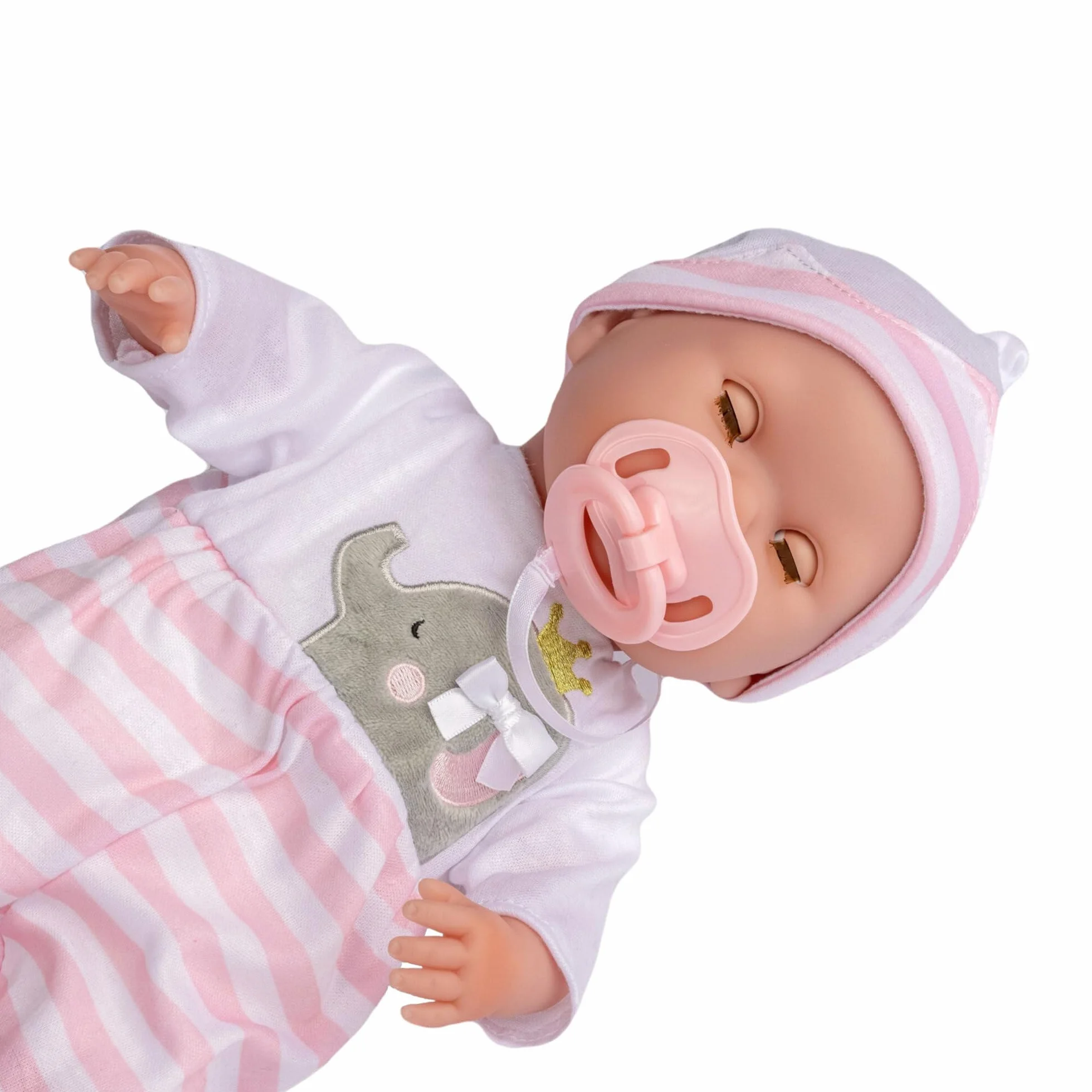 JC TOYS – Berenguer Boutique Bambola neonato naturale, 38 cm, corpo morbido, con accessori Il vestito può cambiare