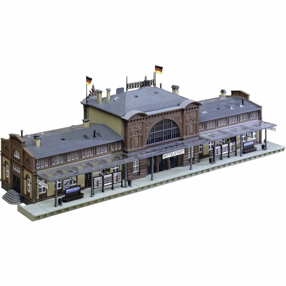 FALLER Stazione Ferroviaria Cittadina Classica H0 Kit Montaggio 446x160x10 cm