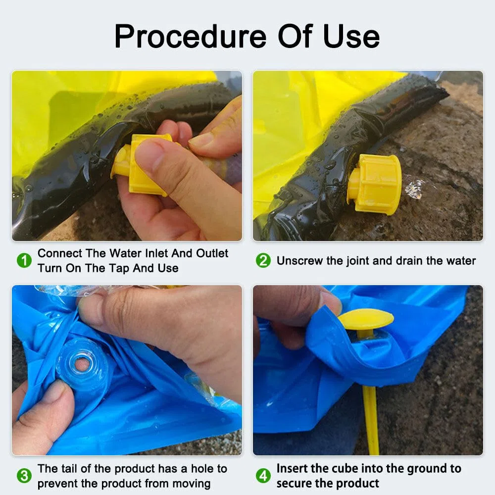 Scivolo Gonfiabile da Giardino 6,1 x 1,4M con 2 Bodyboards Irrigatore per Adulti Bambini Estate