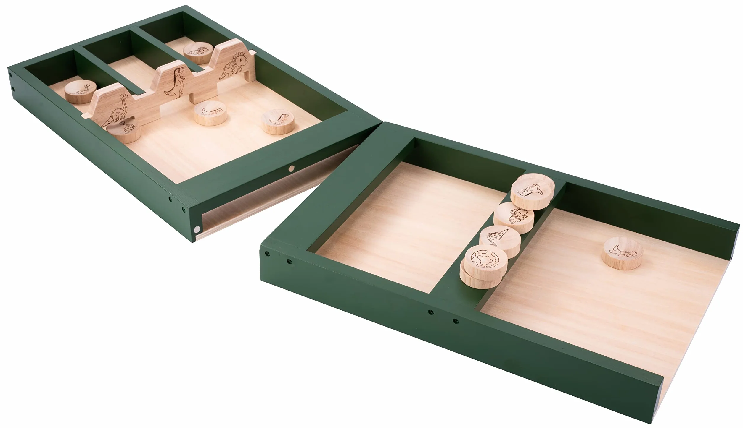 Engelhart - 340661 - Shuffleboard Dinosauro per Bambini (4+ Anni) - 80 cm con Dischi e Sacchetti di Cotone