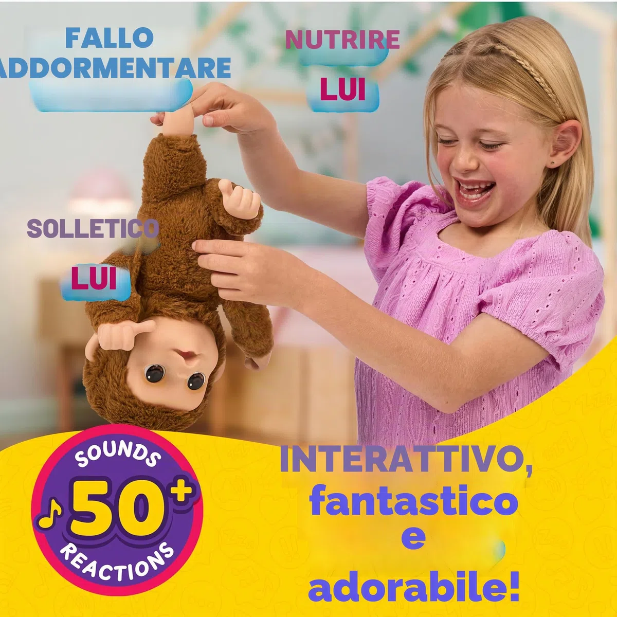 Little Live Pets Mon Bébé Singe Peluche interactive