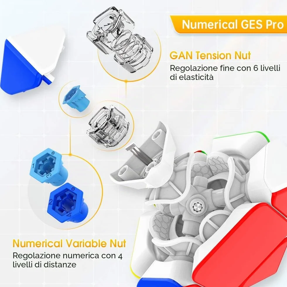 GAN Skewb Cubo di Velocità Professionale 3x3 Magnetico Skewb Cube, Cubo di Velocità a rotazione obliqua Design Leggero 8 Magneti Integrati, Adatto a Principianti e Bambini, Nonché Come Regalo