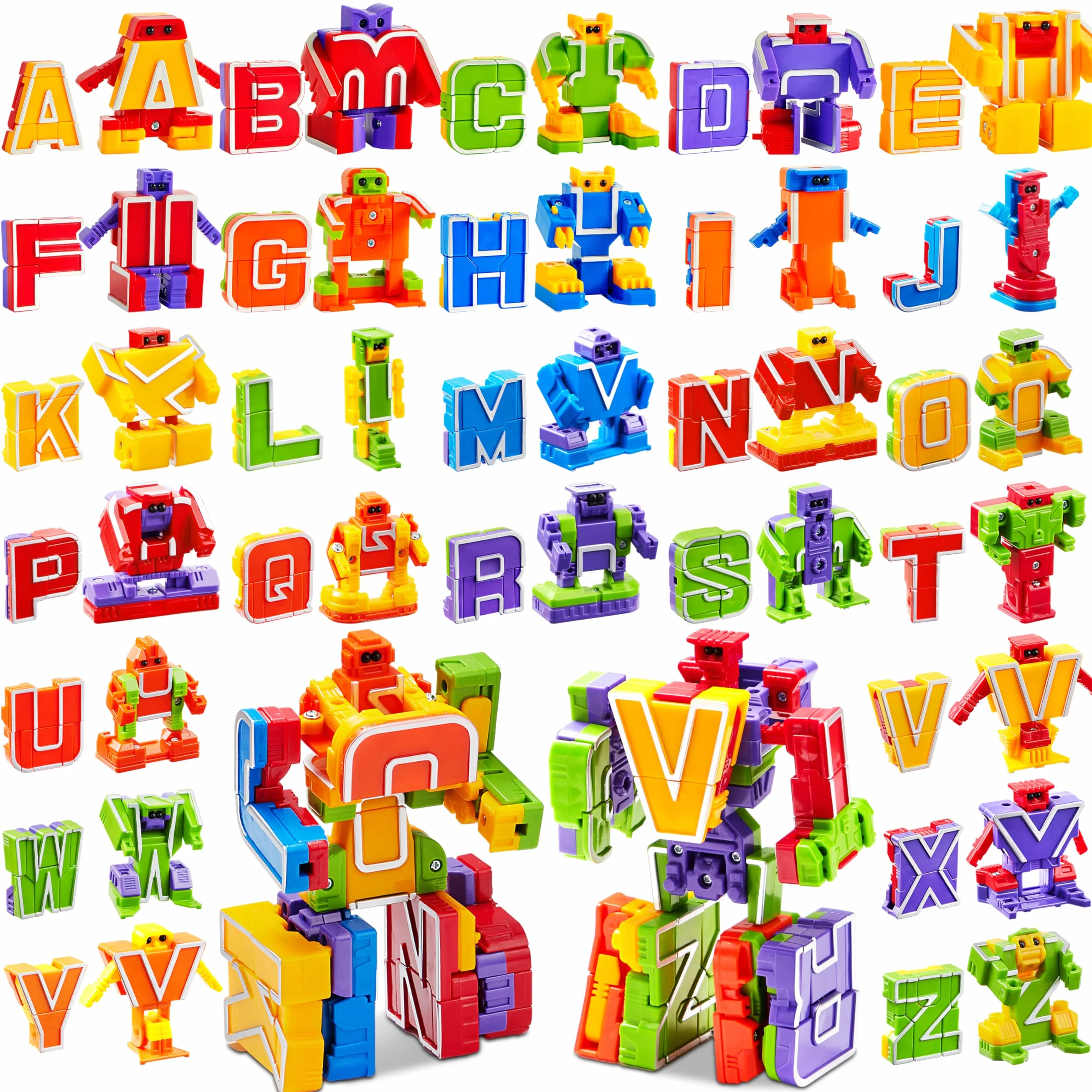 JOYIN 26 Letrabots Alfabeto Lettera Robot Giocattolo per Bambini Letra Bots Educativo Festa di Compleanno Giocattolo per l'Educazione Pre-Scolastica