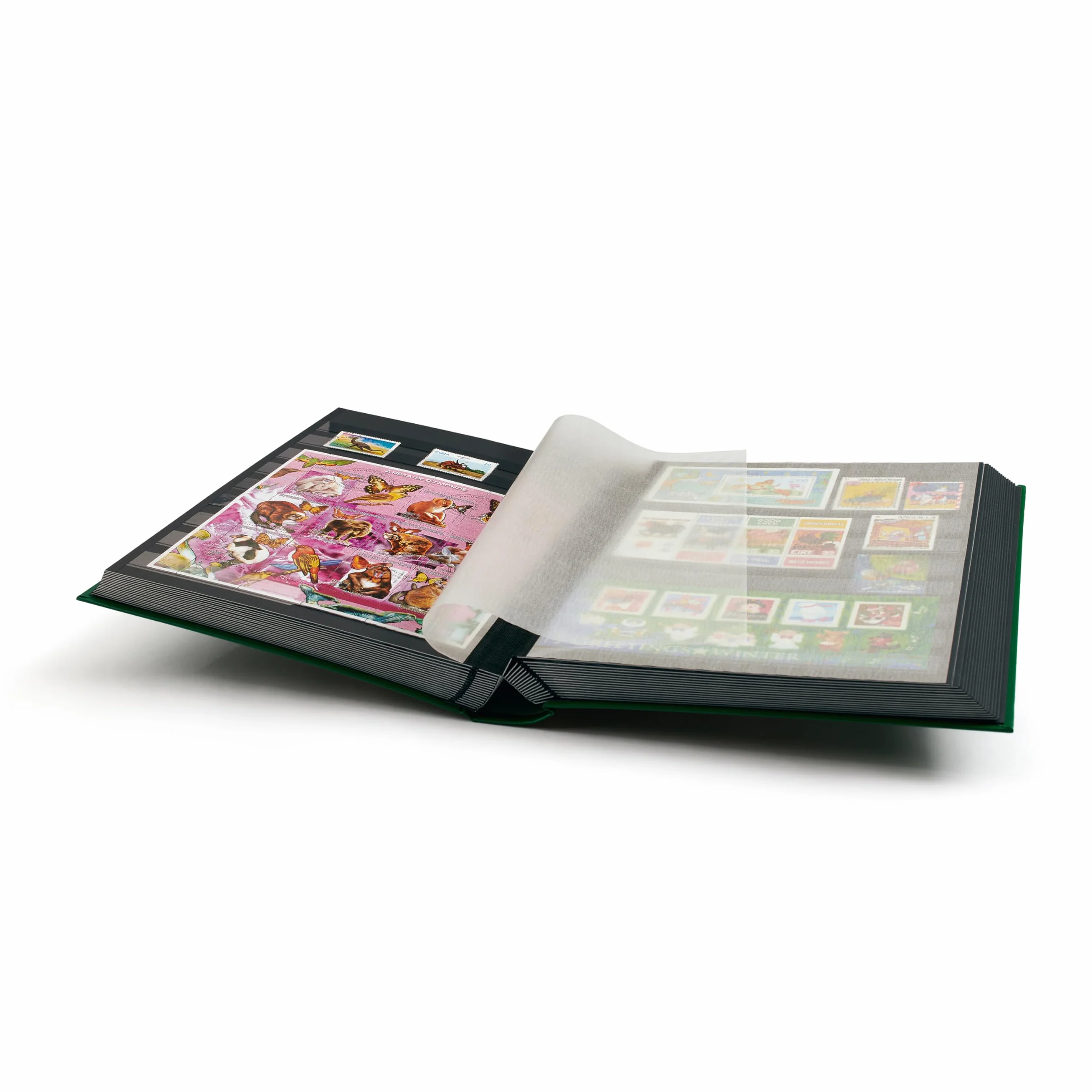 Leuchtturm 321487 Album per Collezionisti di francobolli - Stock-Book Basic - 64 Pagine DIN A4 Nere - Non Imbottito, Nero