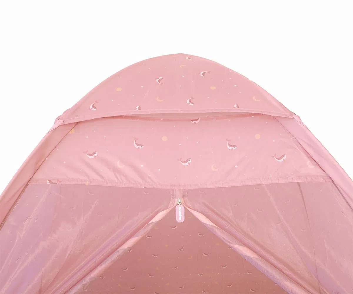 Tenda Anti-UV UPF50+ per Bebè da Spiaggia Traspirante con Zanzariera Impermeabile Whale Pink