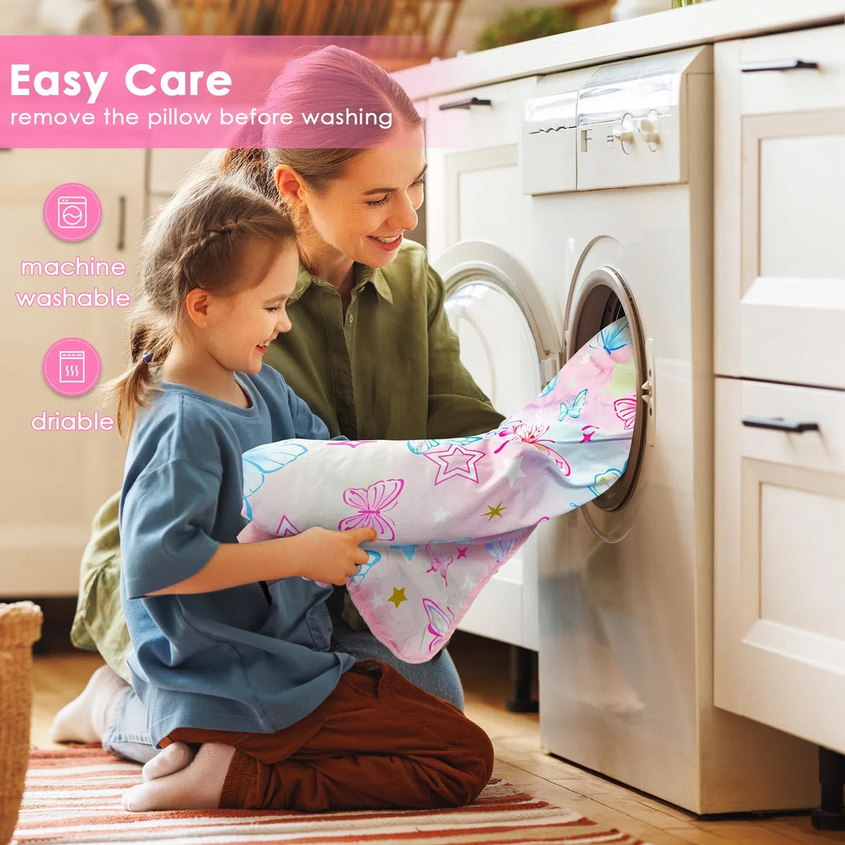 Decalsweet Nap Mat per Bambini con Cuscino e Coperta Rimovibili, Grande Extra Spesso 2 in 1 Sacco a Pelo Pieghevole per Ragazze Ragazzi, Leggero e Morbido Nap Mats per Asilo Nido e Campeggio