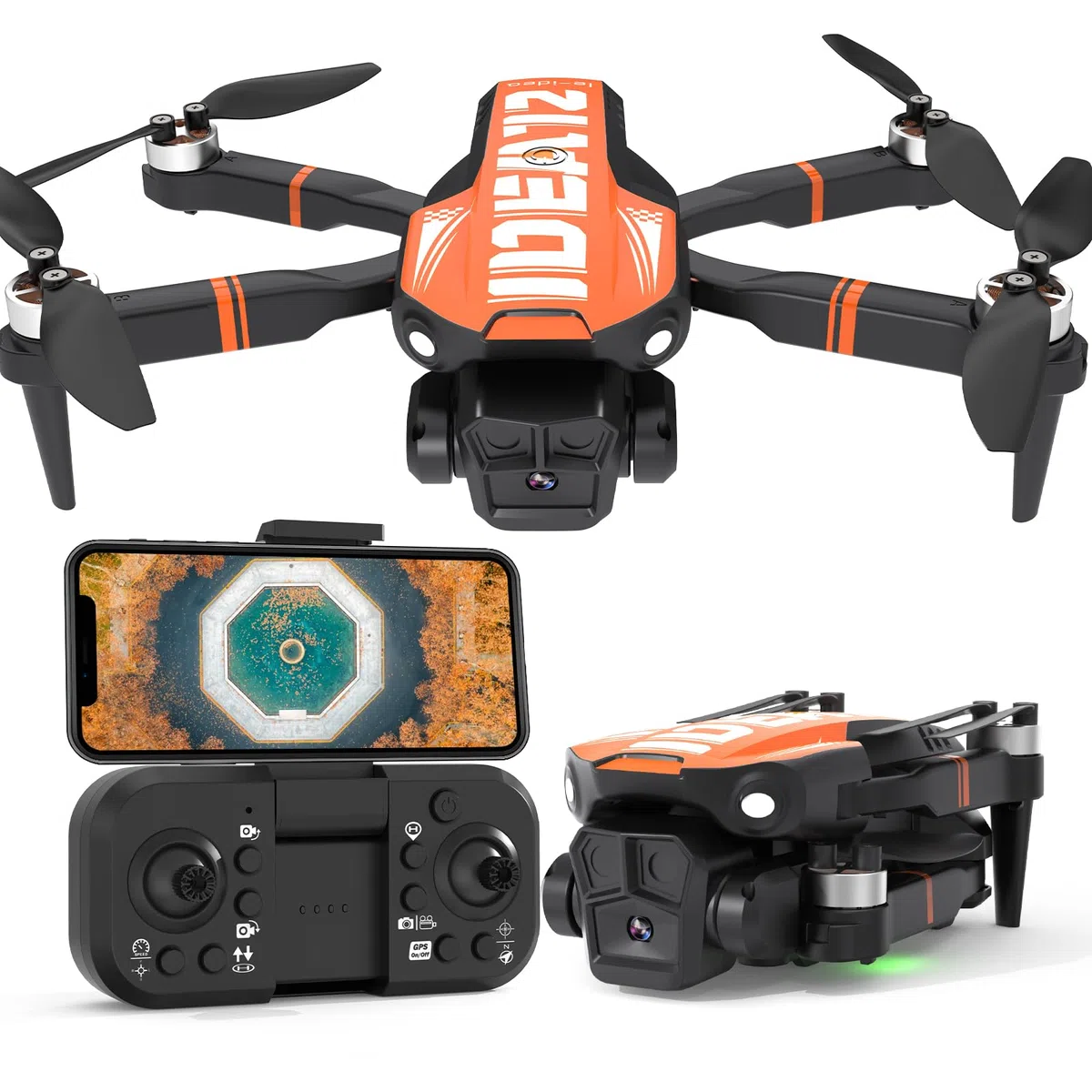 LE-IDEA GPS Drone con Telecamera 4K per Adulti, Drone Professionale con GPS Intelligente Auto Return Home, Mantenimento dell'altitudine, RC Quadcopter con Motore Brushless per Principiantia IDEA12GPS