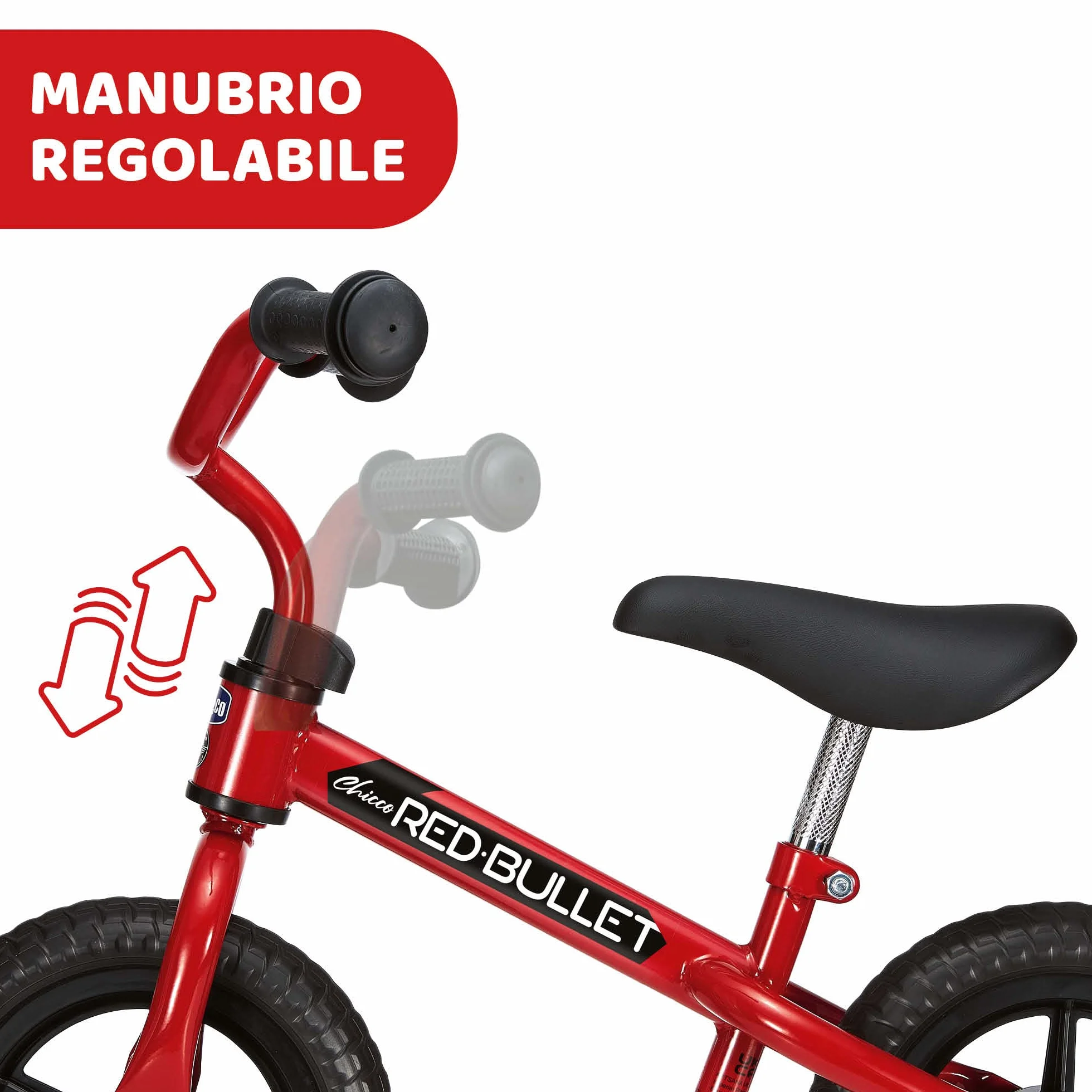 Chicco Bicicletta Bambini Senza Pedali 2-5 Anni, Bici Senza Pedali Balance Bike per l'Equilibrio, bici senza pedali 2 anni, con Manubrio e Sellino Regolabili, Max 25 Kg, Giochi Bambini 2-5 Anni