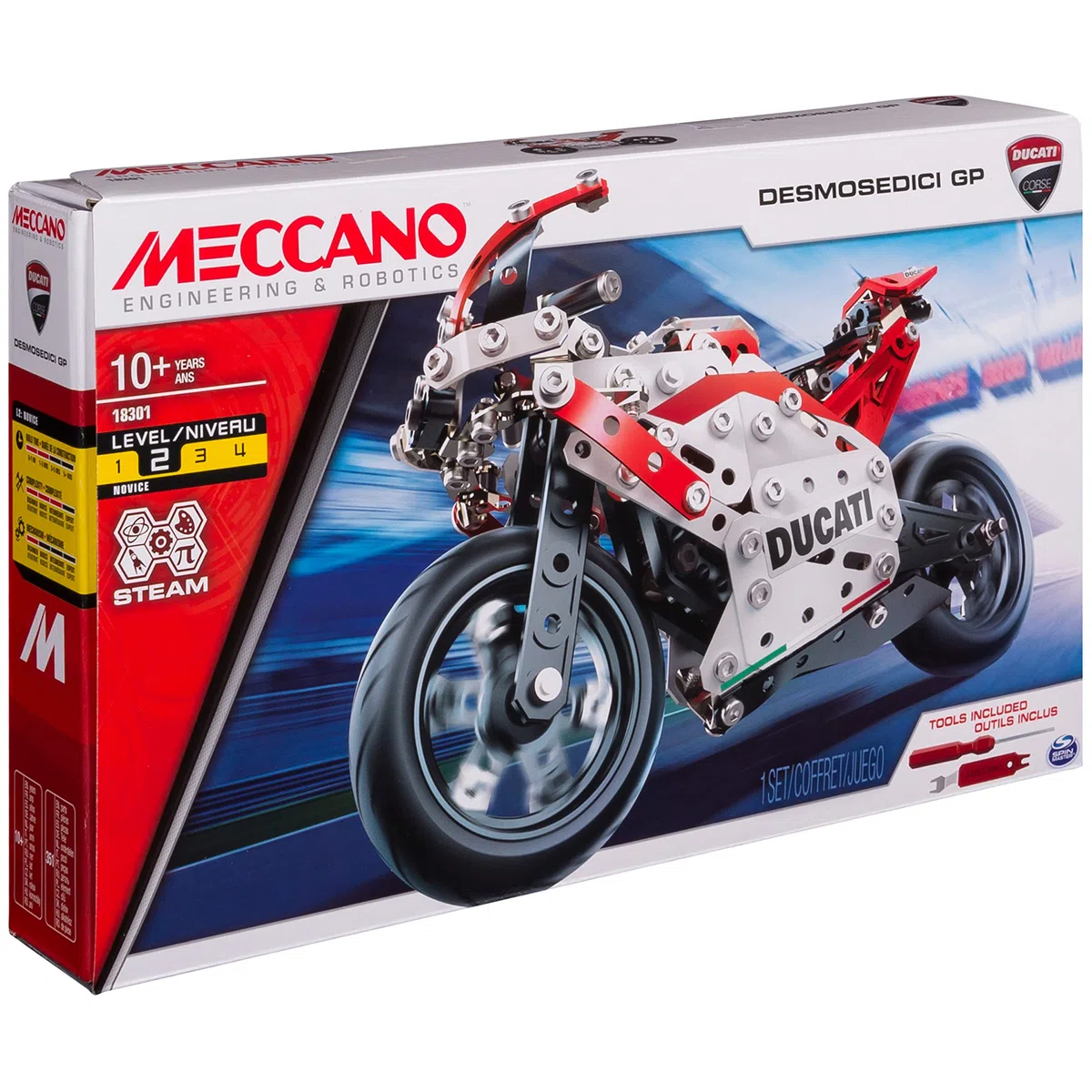 MECCANO - Moto Ducati Desmosedici GP, Kit di Costruzioni dai 10 Anni