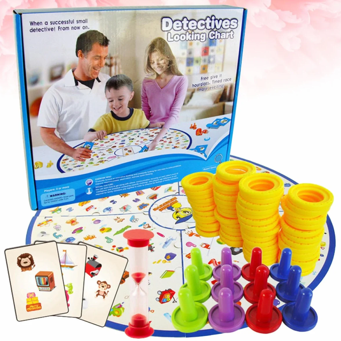 Tabella di Ricerca Detective per Gioco Educativo Interattivo Genitore-Figlio Giocattolo di Intelligenza per Sviluppo Reattività Set Didattico Resistente