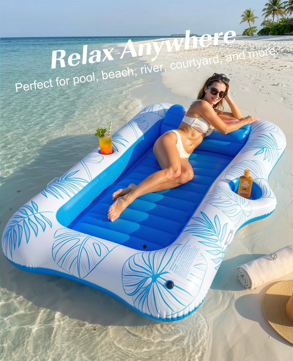 HeySplash Galleggiante Gonfiabile per Piscina, Lettino Materassino Design Coda di Pesce