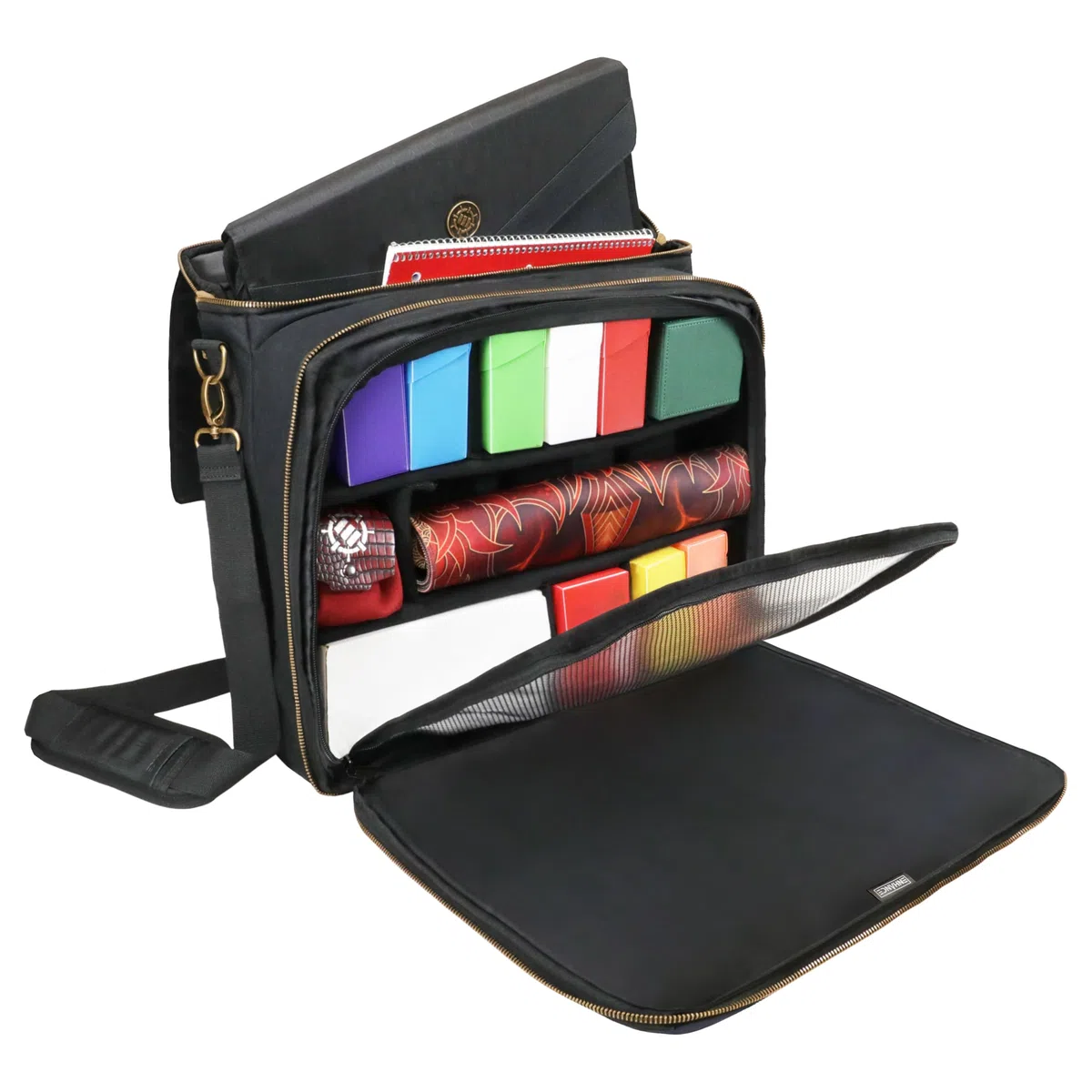 ENHANCE MTG La Borsa Contiene Deck, Raccoglitori Top Loader, Mazzi Commander e altri Accessori TCG: borsa da viaggio con Schermo Card Defender, Interni Personalizabili e Spazio di Archiviazione Sicuro