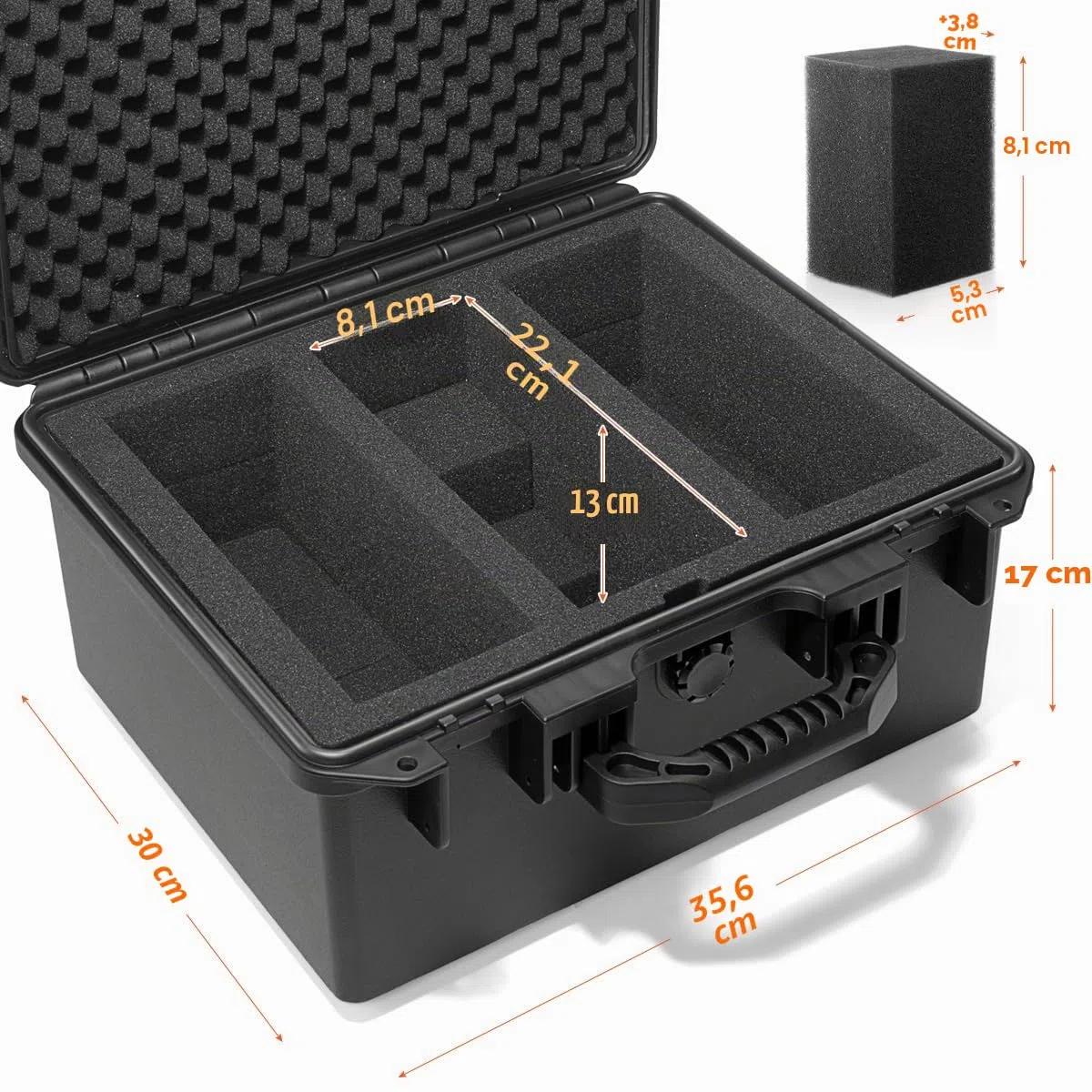 Scatola portaoggetti per carte di credito, compatibile con porta carte magnetiche PSA CSG SGC e caricatori superiori, scatole impermeabili – 3 scomparti personalizzati per carte graduate