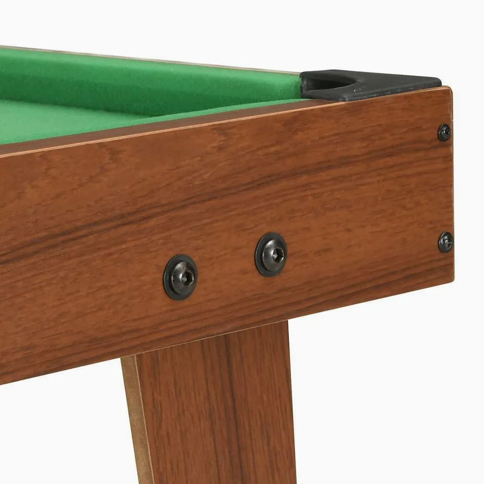 Generico Mini Tavolo da Biliardo 3 Piedi 92x52x19 cm Marrone Verde,Articoli Sportivi,Giochi al Coperto,Biliardi,Tavoli da biliardo-91947