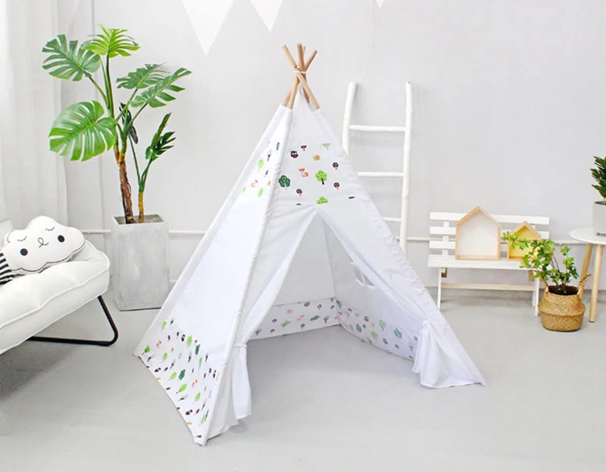 Tenda Teepee per bambini, tenda gioco, casa giochi, 43x43x55in