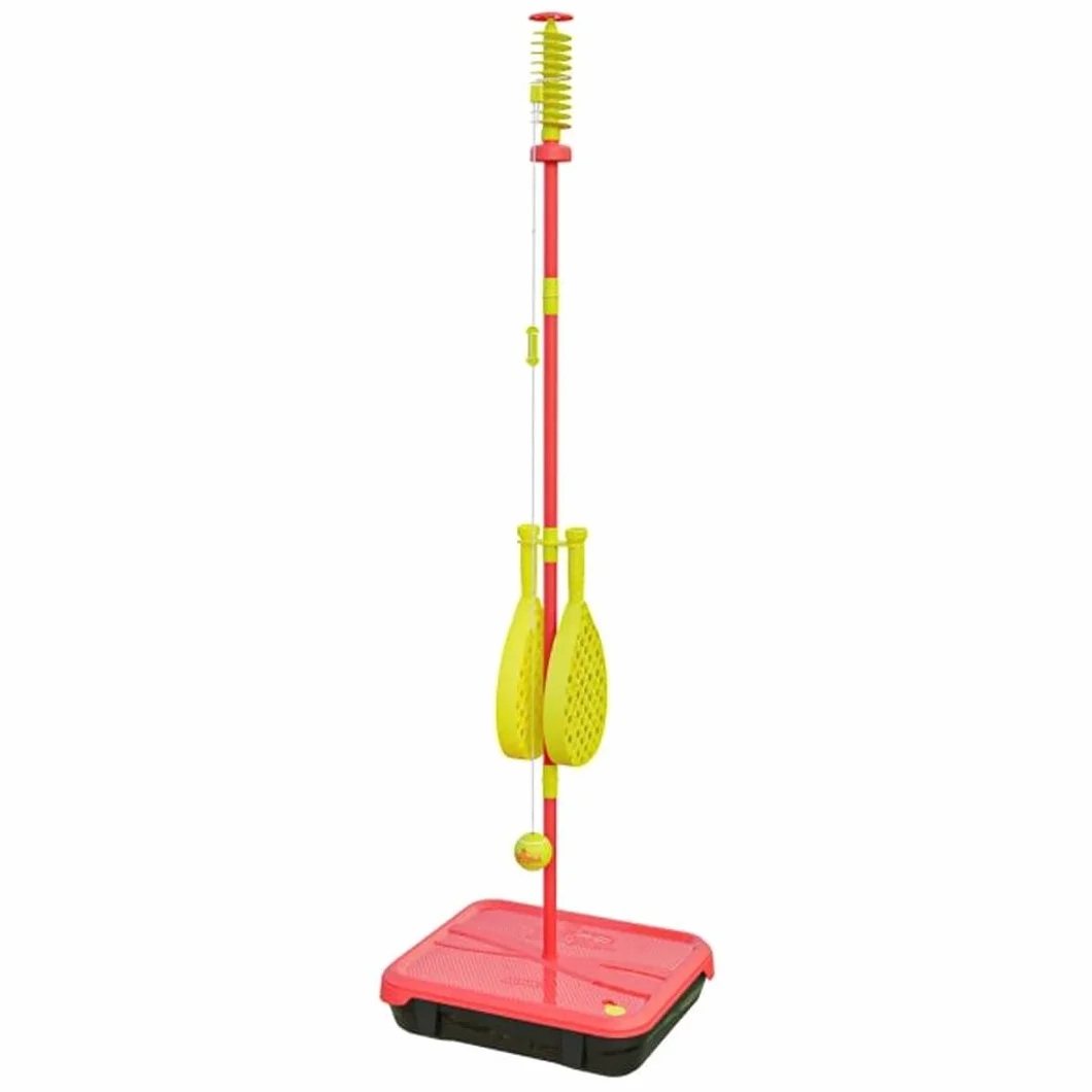 Swingball Classic all Surface, Rosso e Giallo, attività all'aperto, Tutte Le superfici di Base, Vera Palla da Tennis e 2 Pipistrelli, Adatto a Tutti i 6 Anni in su