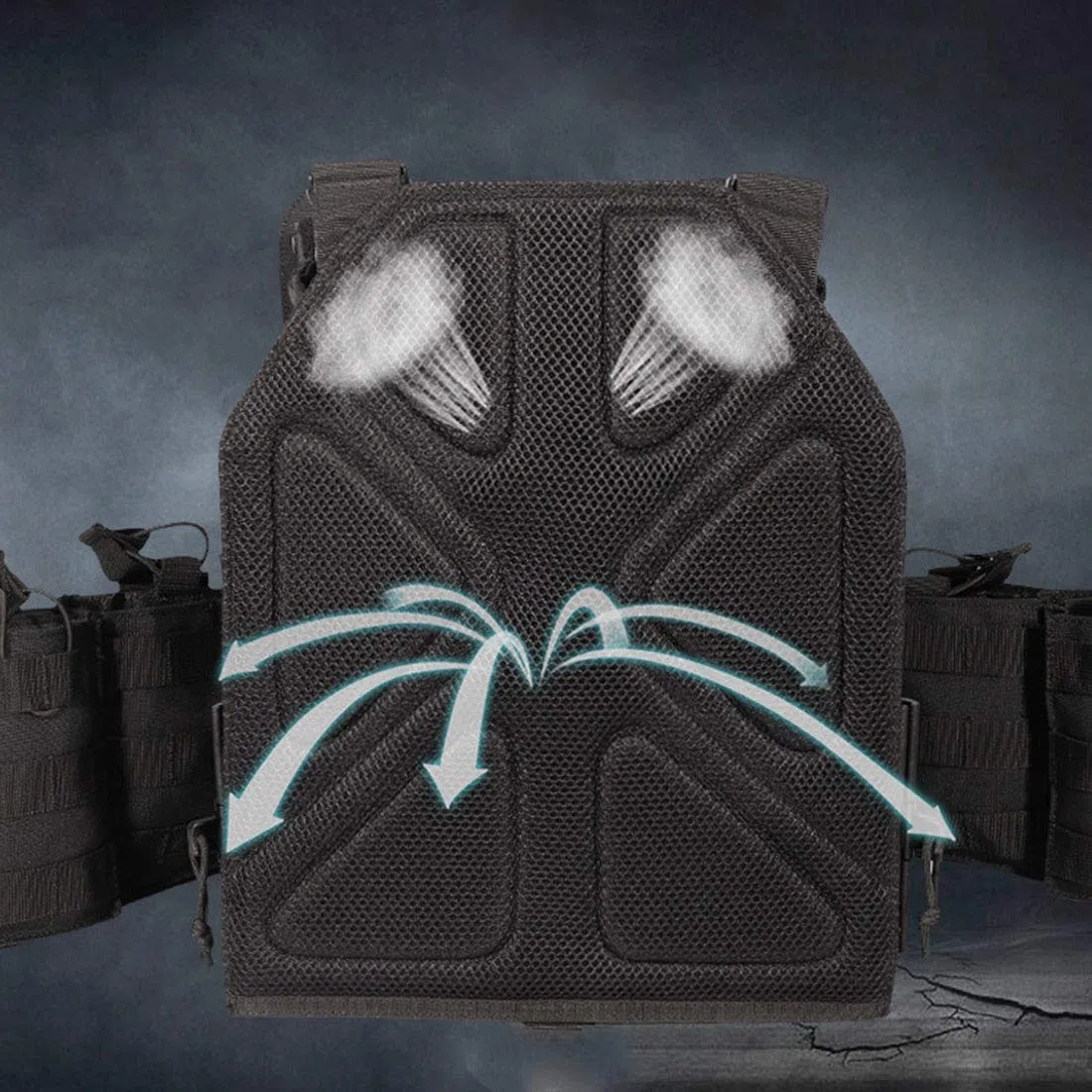 Gilet tattico per softair, con piastra a sgancio rapido, traspirante, per giochi di softair e giochi CS, borsa a tema personaggio cosplay, regali di Halloween, versione aggiornata CP, cachi, 46 x 35 x