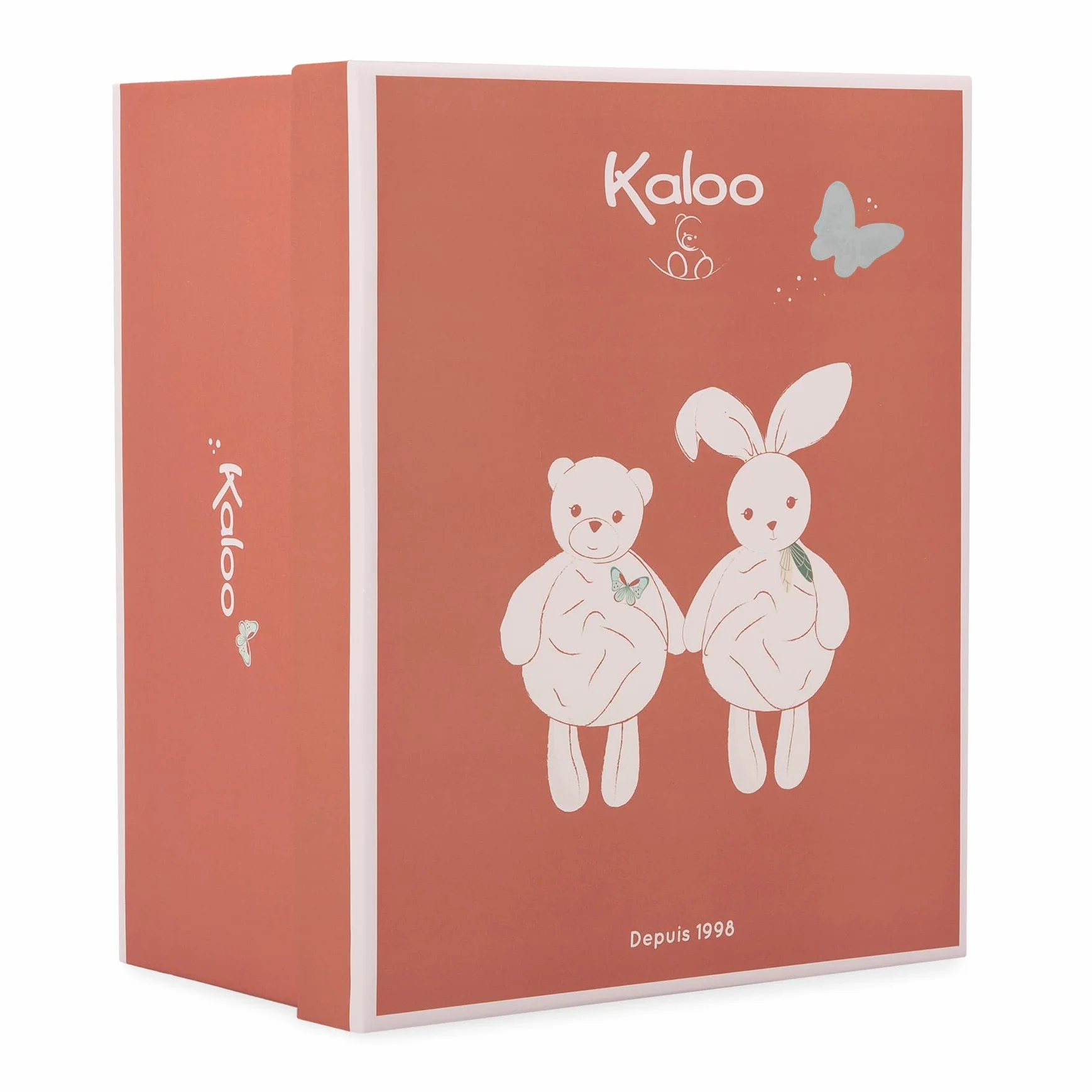 KALOO - Plume - Bulle d'Amour Orso Verde - Morbido Orsetto Peluche 30 cm - Grande Doudou per Neonato - Sviluppo del Tatto - Cofanetto Regalo Personalizzabile - Dalla Nascita, K214001