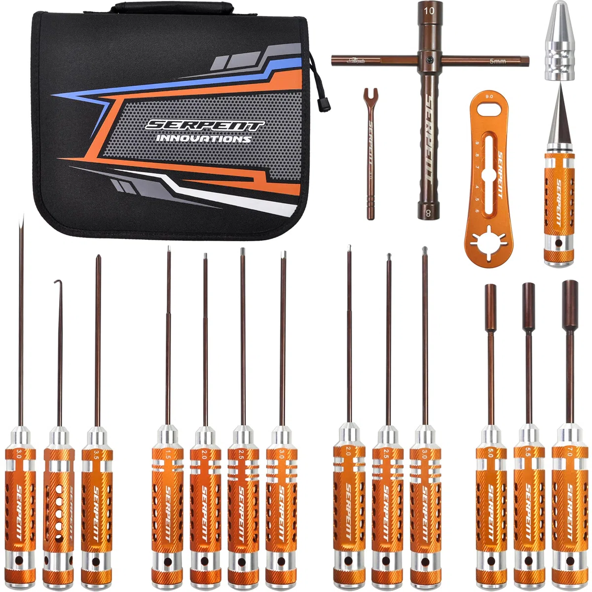 Serpent Set di strumenti ONROAD (17 pezzi)RC Tool Kit RCchiave