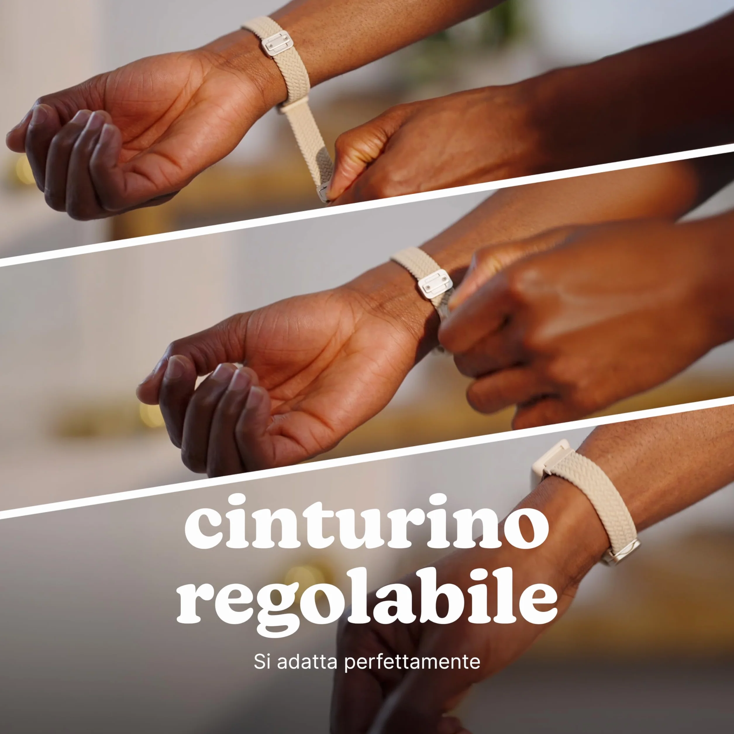 Homedics WakeBand Braccialetto con Allarme Vibrante - Sveglia silenziosa con 9 Modalità e Funzione Snooze, Controllo dell'app, Sveglia con Vibrazione Delicata, Fascia in Tessuto Morbido, Nero