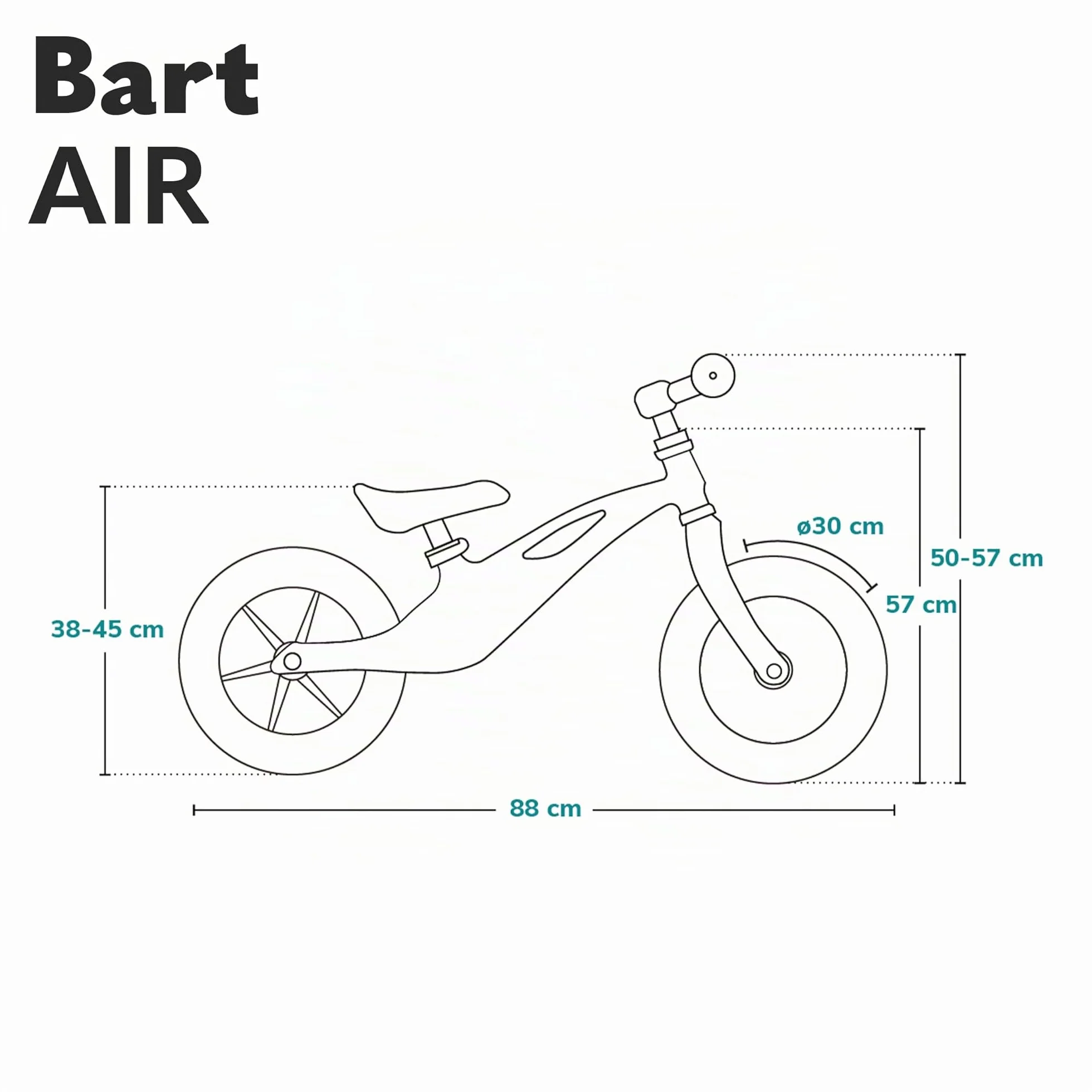 lionelo Bart Bici senza pedali per bambini da 2 anni a 30kg Ultraleggero 3kg e Resistente Telaio in magnesio resistenza ai danni Ruote da 12'' Manubrio e sella regolabili Poggiapiedi
