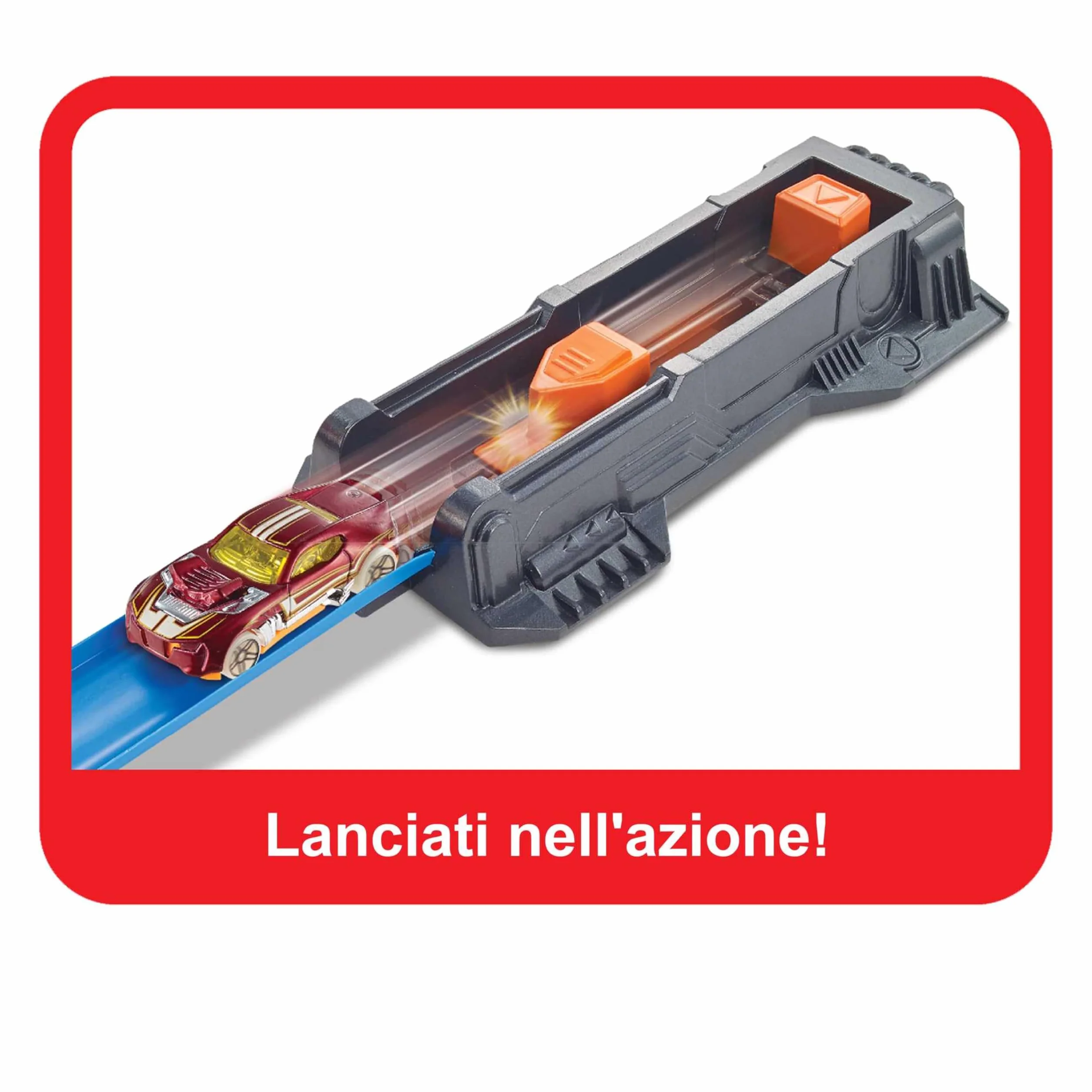 Hot Wheels, Pista Hot Wheels Schianti Rotanti con Propulsori Motorizzati, Giocattolo per Bambini 5+ Anni, FTB65