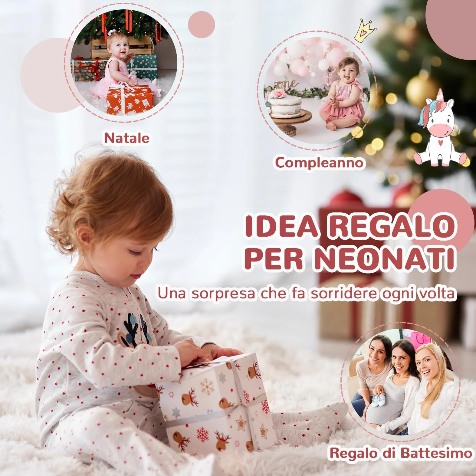 Giochi Neonato 6-9 Mesi, Giochi Montessori 6 Mesi 1 Anno 5 in 1 Educativo, Giocattoli Bambino 6-12 Mesi, Giochi Snsoriali per Neonati, Giocattoli Impilabili, Regalo Bambino 6 9 12 Mesi