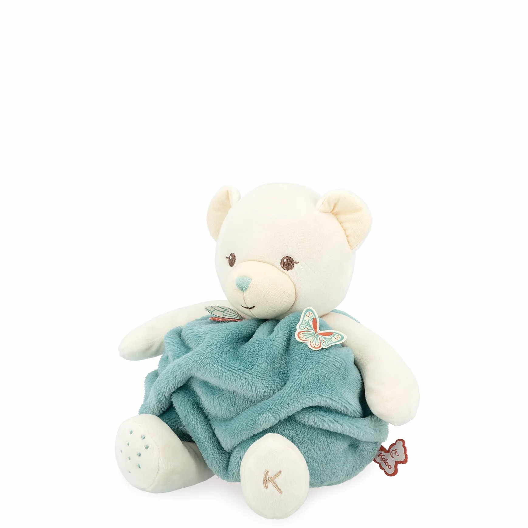 KALOO - Plume - Bulle d'Amour Orso Verde - Morbido Orsetto Peluche 30 cm - Grande Doudou per Neonato - Sviluppo del Tatto - Cofanetto Regalo Personalizzabile - Dalla Nascita, K214001